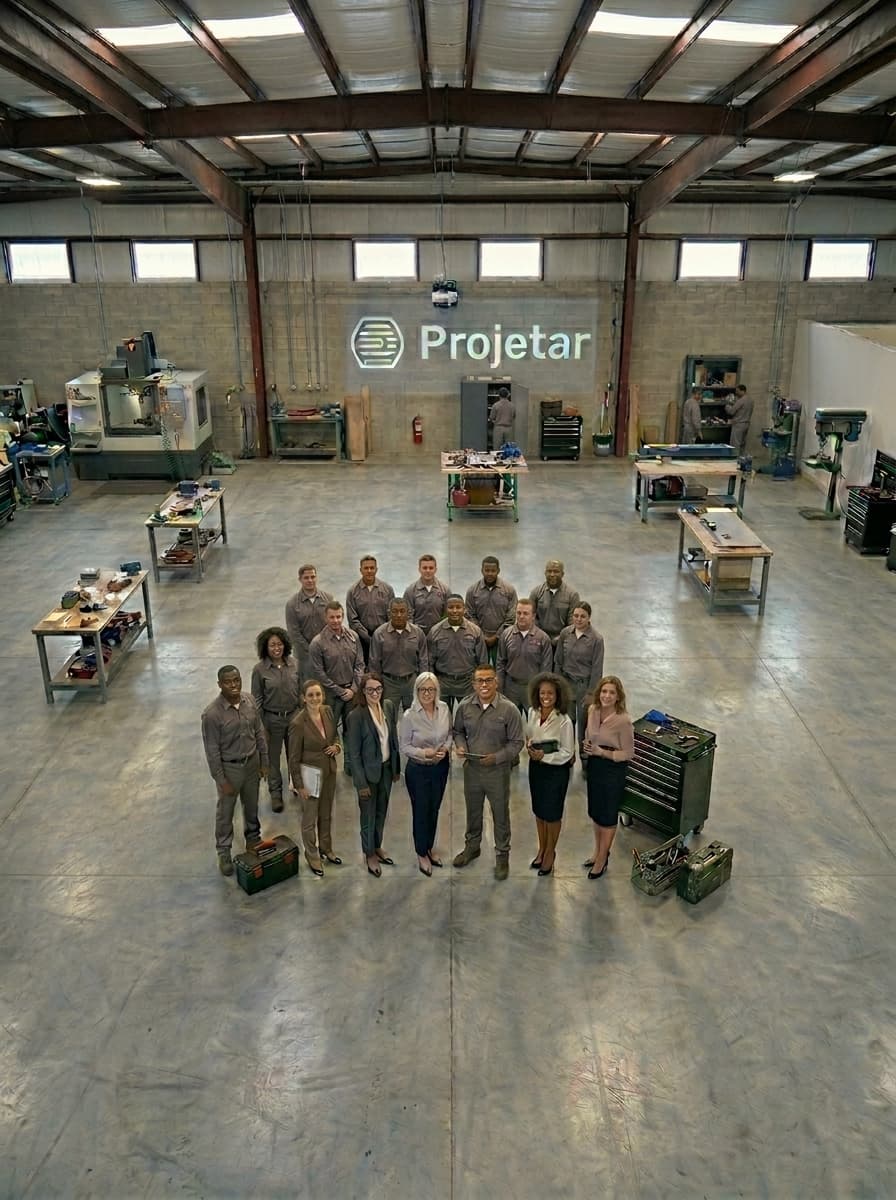 Equipe da Projetar Climatização em campo